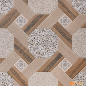 undefined-Vitrified Brown Digital Parking Floor and Wall Tile Code36817 (400x400mm, Matt)