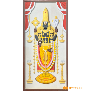 undefined-Lord Venkateshwara Art Stone Mural (2x4Feet, Mint Sandstone)