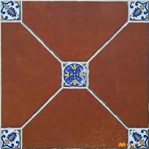 undefined-Vitrified Red Digital Parking Floor and Wall Tile Code28186 (500x500mm, Matt)