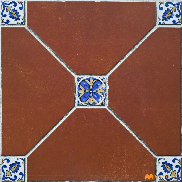 Parking Tiles-Vitrified Red Digital Parking Floor and Wall Tile Code28186 (500x500mm, Matt)