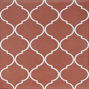 undefined-Vitrified Red Moroccan Floor and Wall Tile Code3228 (300x300mm, Matt)