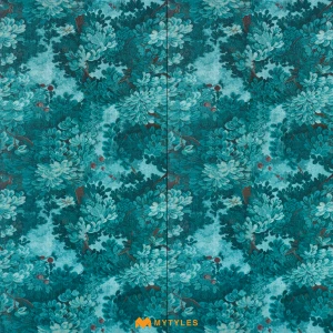 undefined-Vitrified Blue Tropical Floor and Wall Tile Code38307HL (600x1200mm, Sugar)