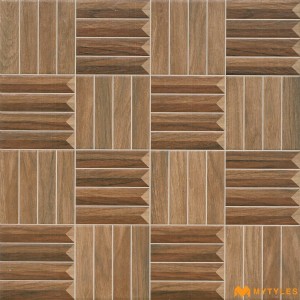 undefined-Vitrified Brown Digital Parking Floor and Wall Tile Code26014 (400x400mm, Matt)