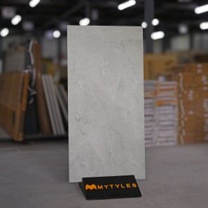 undefined-Vitrified Gray Floor and Wall Tile Code30128 (600x1200mm, Matt)