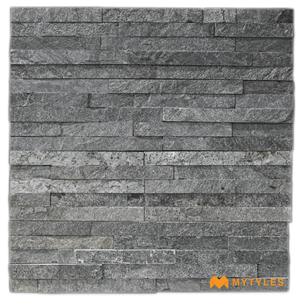 undefined-Natural Stone Wall Cladding Code16462 (150x600mm, Stone) -  Silver Grey Panel