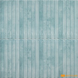 undefined-Ceramic Blue Fluted Wall Tile Code33977 (300x600mm, Glossy)
