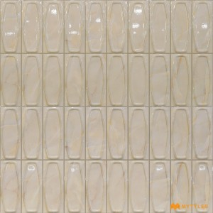 undefined-Ceramic Beige Geometric Wall Tile Code28440HL3 (300x600mm, Glossy)