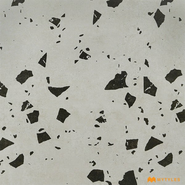 Terrazzo Tiles-Vitrified White Terrazzo Floor and Wall Tile Code28209 (600x600mm, Matt)