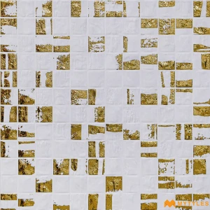 undefined-Ceramic White Mosaic Wall Tile Code38968 (300x300mm, Metallic)