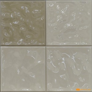 undefined-Ceramic Beige Geometric Wall Tile Code32549 (300x300mm, Glossy)