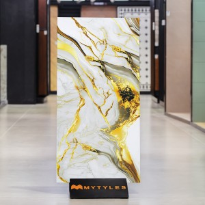 undefined-Vitrified Gold Floor and Wall Tile Code37435 (600x1200mm, Glossy)