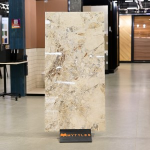 undefined-Vitrified Beige Slab Floor and Wall Tile Code37565 (800x1600mm, Glossy)