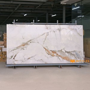 undefined-Vitrified White Slab Floor and Wall Tile Code35085 (1200x2400mm, Glossy)
