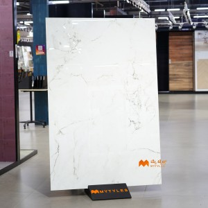 undefined-Vitrified White Slab Floor and Wall Tile Code37288 (1200x1800mm, Glossy)