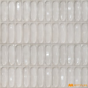 undefined-Ceramic White Textured Wall Tile Code35222 (300x600mm, Glossy)