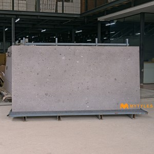 undefined-Full Body Vitrified Gray Terrazzo Floor Tile Code35392 (1200x2400mm, Matt)