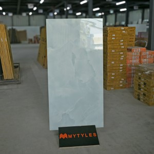 undefined-Vitrified Blue Floor and Wall Tile Code28619 (600x1200mm, Glossy)