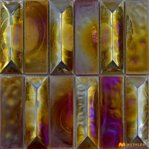 undefined-Imported Pink Rectangle Mosaic Wall Tile Code25488 (301x303mm, Glass, Dry Wall Only)