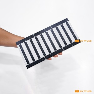 undefined-White and Black Carpet Design Floor and Wall Tile Code30723 (150x300mm, Matt)