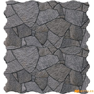 undefined-Ceramic Gray Elevation Wall Tile Code34663 (310x560mm, Matt)