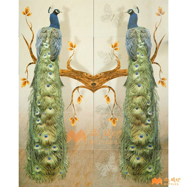 Buy 2 x 5 feet ceramic Poster wall Tile code8332| mint