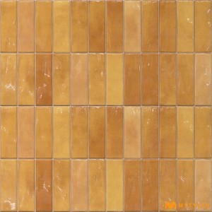 undefined-Ceramic Orange Geometric Wall Tile Code35854 (300x600mm, Glossy)