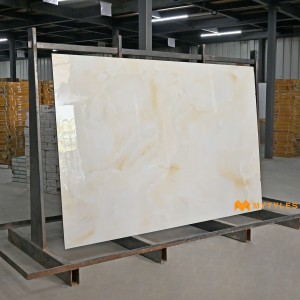 undefined-Vitrified Cream Slab Floor and Wall Tile Code22729 (1200x1800mm, Glossy)