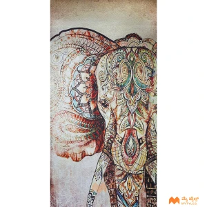 undefined-Vitrified Heritage Elephant Poster Wall Tile Code37902 (4x6 Feet, Matt)