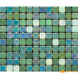 undefined-Imported Glass Mosaic Wall Tile Code26182 (312x495mm, Metallic)
