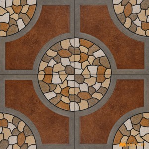 undefined-Vitrified Brown Parking Floor and Wall Tile Code9409 (400x400mm, Matt)