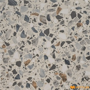 undefined-Vitrified Beige Terrazzo Floor and Wall Tile Code10826 (600x600mm, Matt)