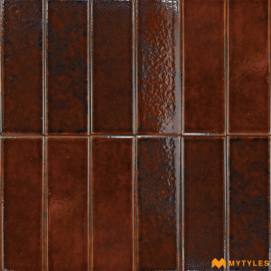 undefined-Imported Red Subway Wall Tile Code27701 (65x200mm, Glossy)
