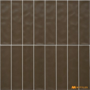 undefined-Ceramic Brown Subway Wall Tile Code28883 (300x300mm, Matt)