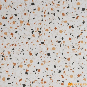 undefined-Playful White Speckled Vitrified Terrazzo Tile Code40478 600x600mm 4Pc Pack
