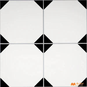 undefined-White and Black Carpet Centre Floor and Wall Tile Code33199C (300x300mm, Matt)