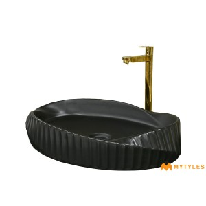 undefined- Ceramic Black Wash Basin Code31644 (400x600mm, Matt)