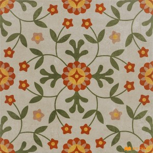 undefined-Green and Red Moroccan Floor and Wall Tile Code35001A (300x300mm, Matt)