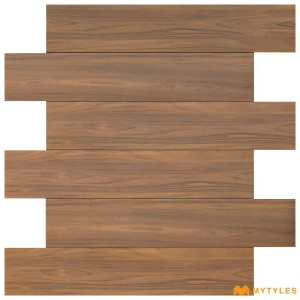 undefined-Vitrified Brown Wooden Floor and Wall Tile Code35959 (200x1200mm, Matt)