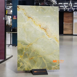 undefined-Vitrified Green Slab Floor and Wall Tile Code37274 (1200x1800mm, Glossy)