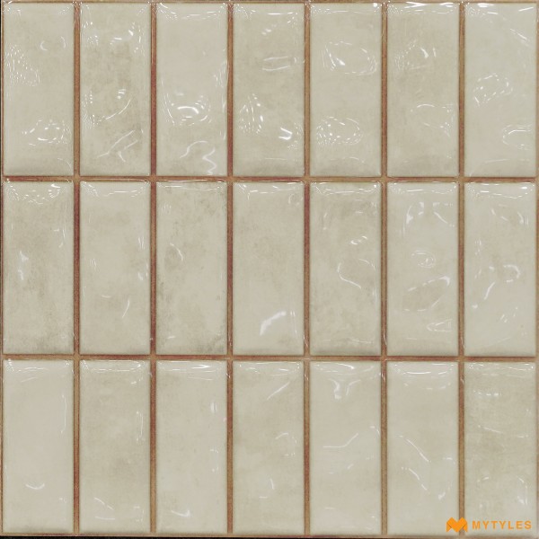 Geometric Tiles-Ceramic Cream Geometric Wall Tile Code32579 (300x300mm, Glossy)