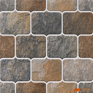 undefined-Vitrified Brown Digital Parking Floor and Wall Tile Code36552 (400x400mm, Matt)