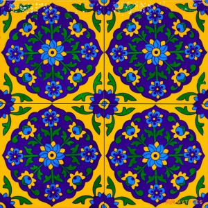 undefined-Decorative Blue Tile Code30338 (150x150mm, Glossy, 4Pc in Box)