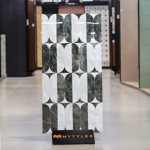 undefined-Vitrified Green Floor and Wall Tile Code37467 (600x1200mm, High Glossy)