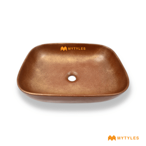 undefined-Quartz Brown Gold Wash Basin Code16856 (330x460mm, Matt)