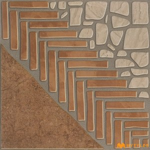 undefined-Vitrified Brown Digital Parking Floor and Wall Tile Code29668 (500x500mm, Matt)