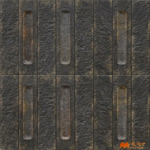 undefined-Ceramic Black Elevation Wall Tile Code37655 (300x600mm, Matt)