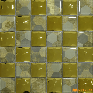 undefined-Mossaic Metal Tile Code23673 (300x300mm, Metallic)