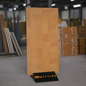 undefined-Vitrified Brown Textured Floor and Wall Tile Code33793 (600x1200mm, Matt)