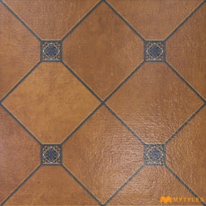 undefined-Vitrified Brown Parking Floor and Wall Tile Code35778 (400x400mm, Matt)