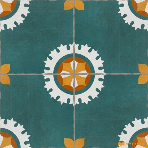undefined-Ceramic Green Moroccan Floor and Wall Tile Code31314 (300x300mm, Matt)